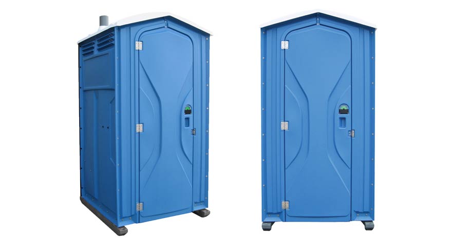 Long-term porta potty units on site in Bethlehem, Pennsylvania